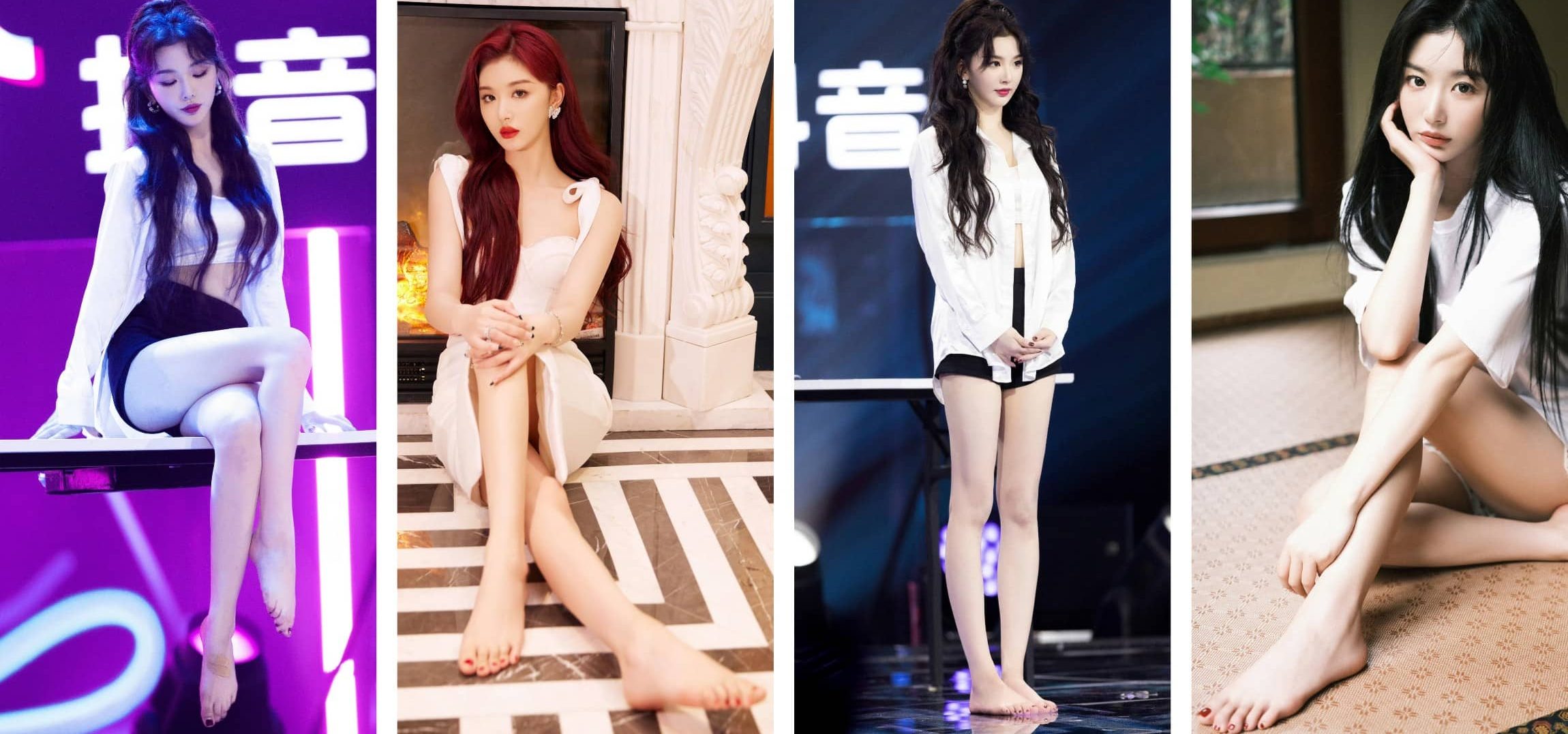 孔雪儿，光脚丫少女，每一张都好吸睛