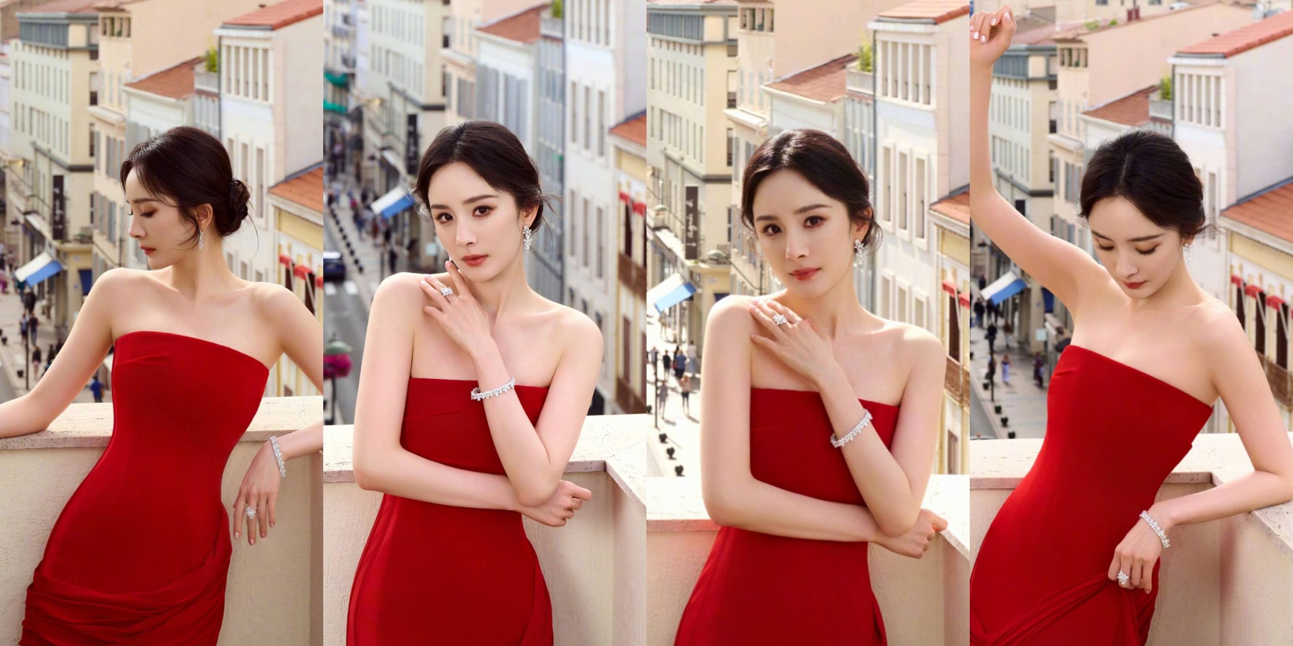 杨幂姐姐的红裙子