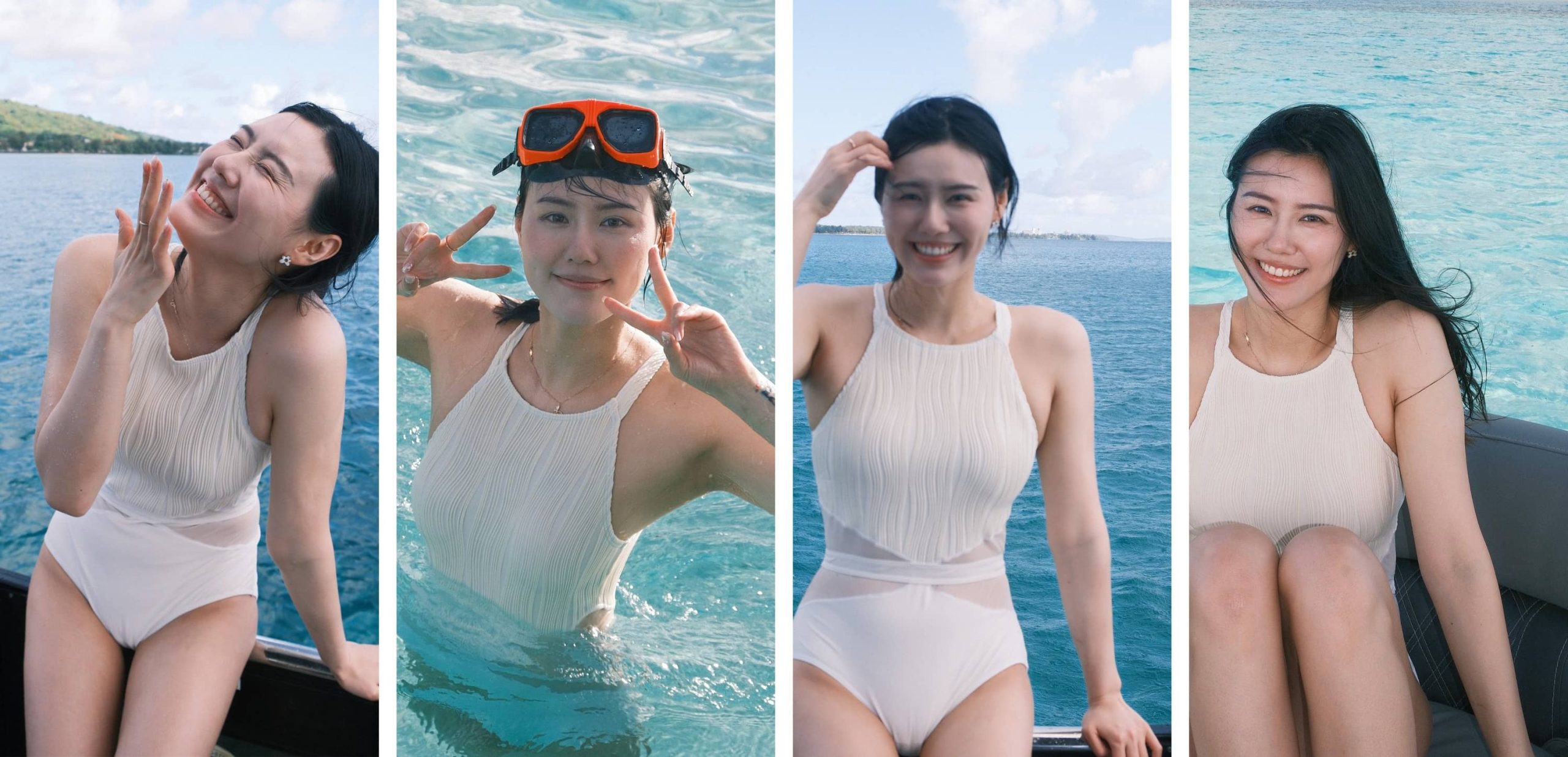 刘湘壁纸：泳装大秀好身材