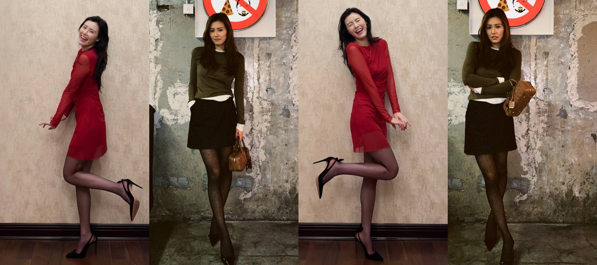 刘湘：丝袜妆造大长腿美图集