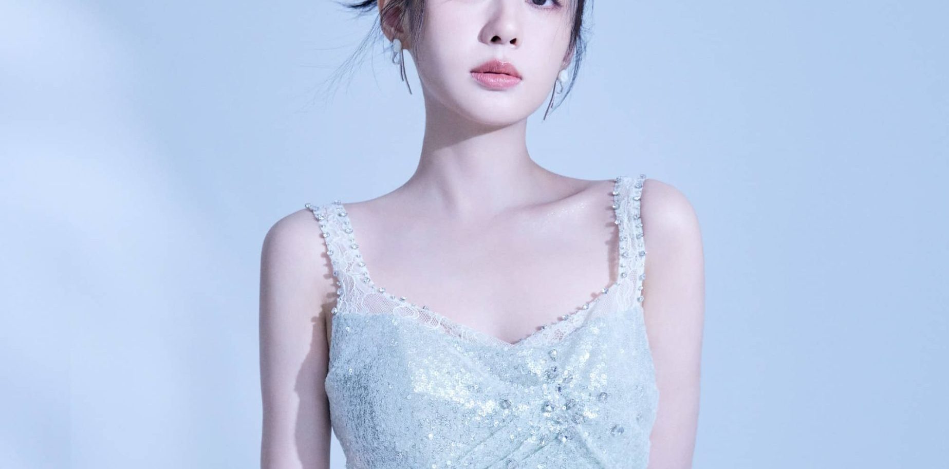 郑合惠子浪漫白纱裙，青春纯美，满满的少女气息