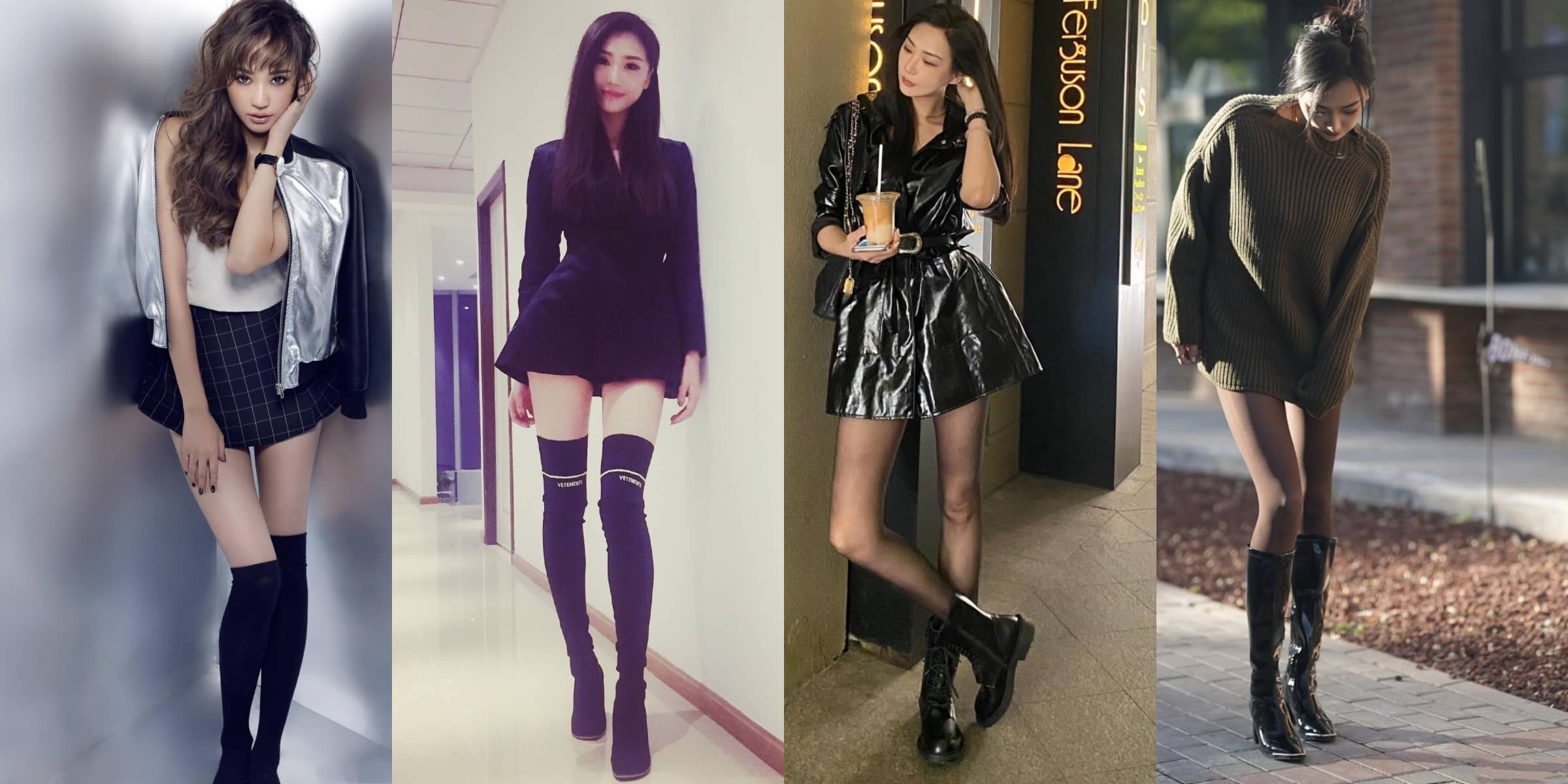 吕晶，丝袜美腿穿搭精选