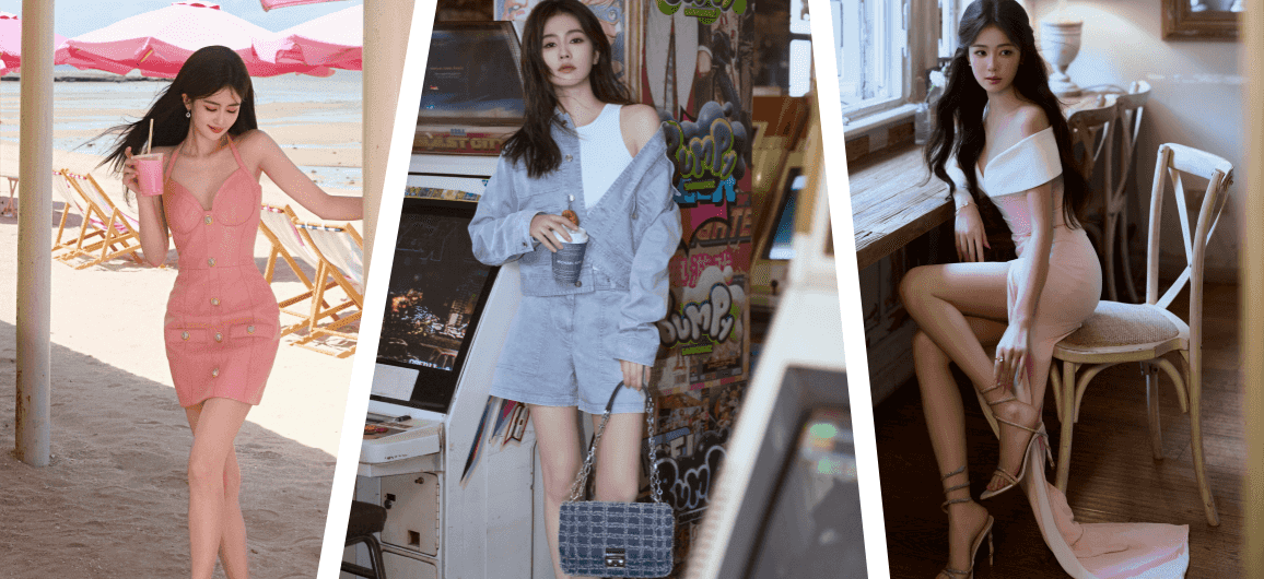 白鹿近期高跟大长腿妆造精选图集