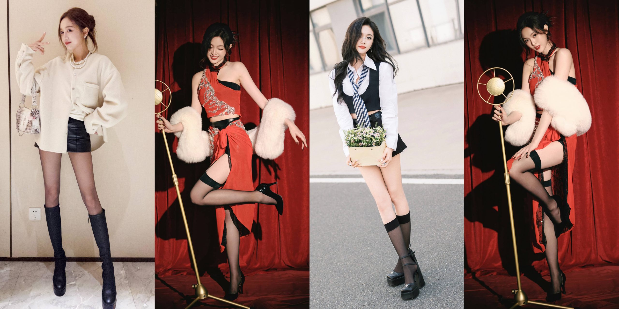 吴宣仪丝袜妆造美腿美图集