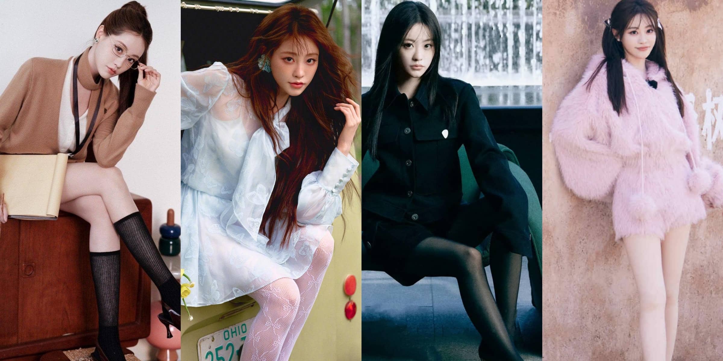 祝绪丹，丝袜穿搭美图集