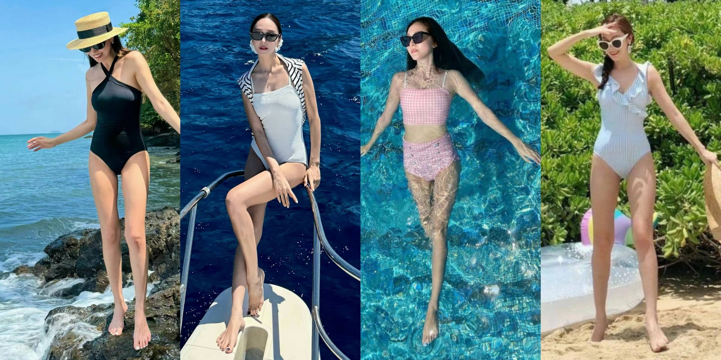 郑秀妍，泳装穿搭图集好身材