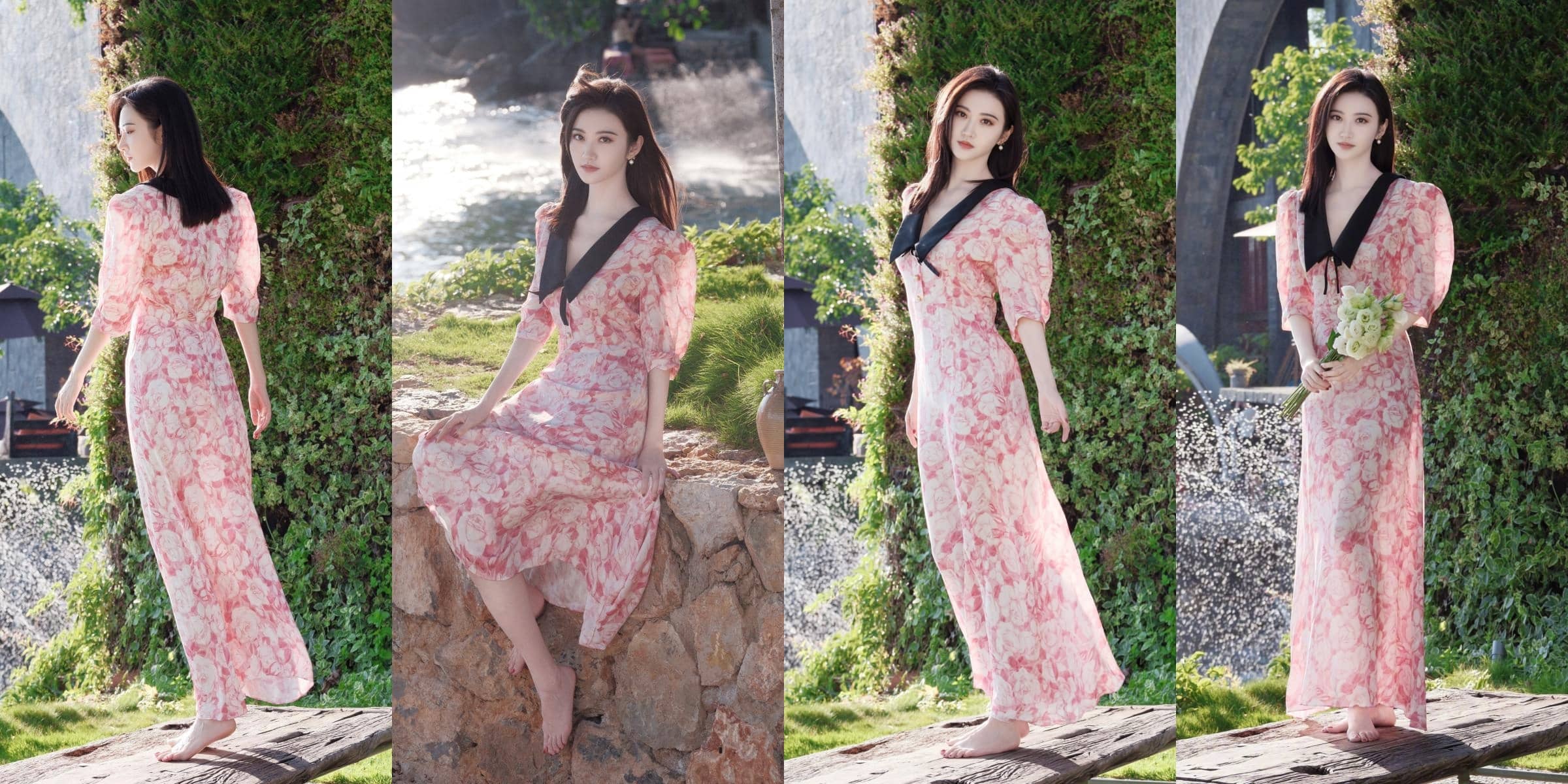 景甜，淡粉悠悠，人间富贵花