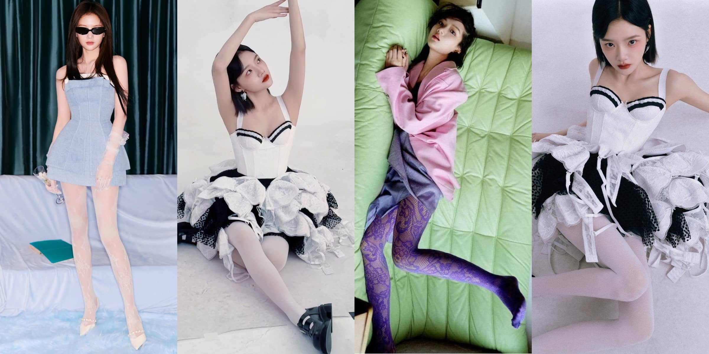 任敏，一组好看的丝袜妆造美图集