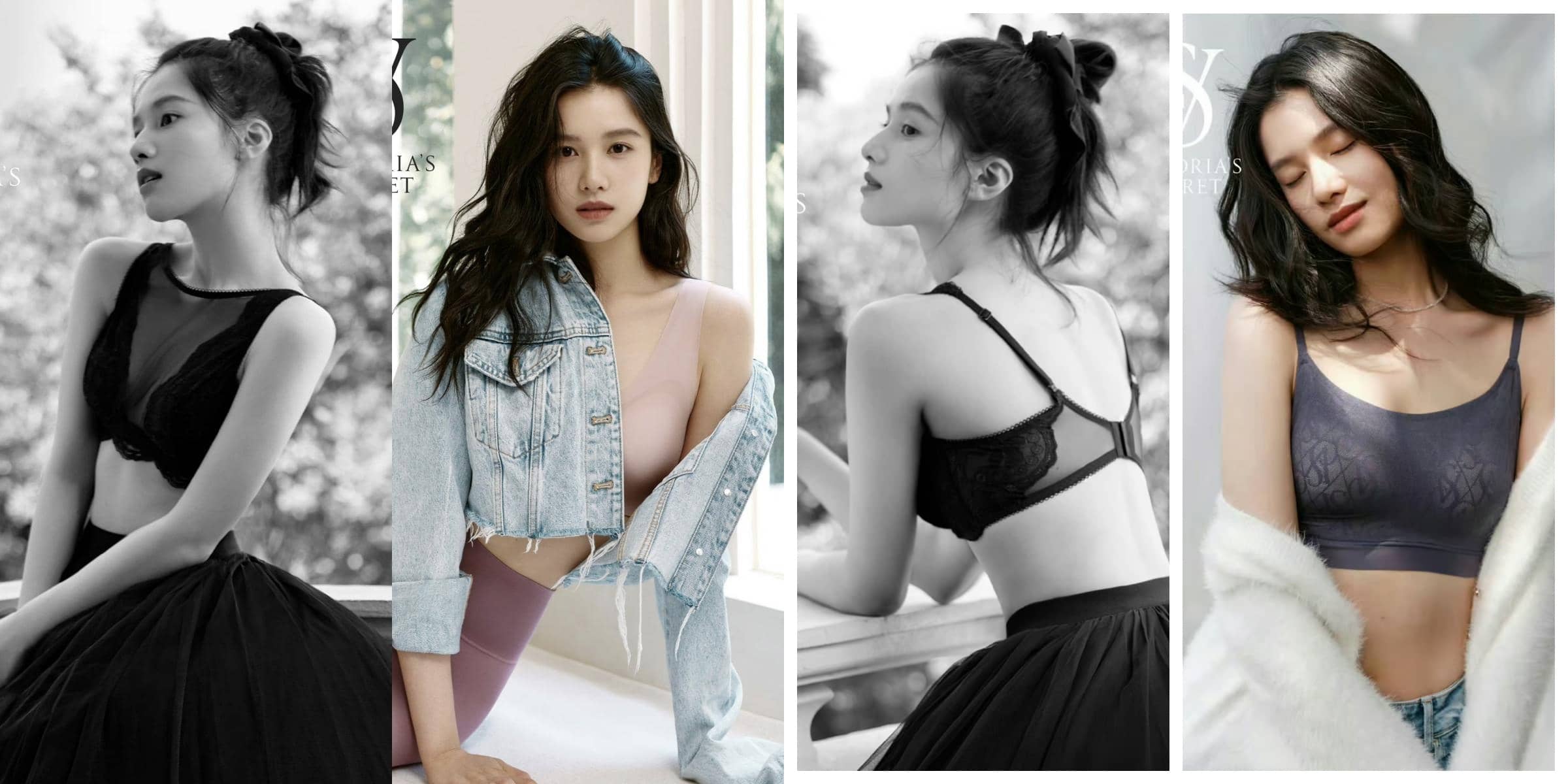 张婧仪，一组好看的维密代言穿搭