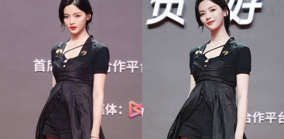 杨超越黑裙穿搭