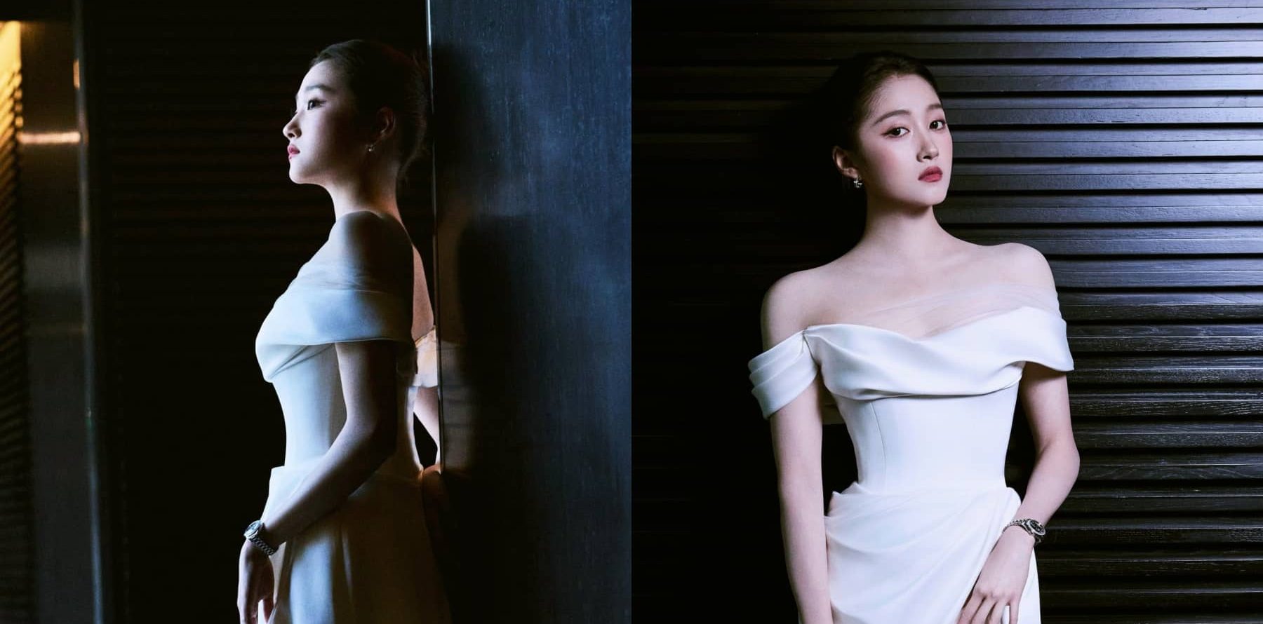 关晓彤今日穿搭壁纸：高跟大长腿气质满满