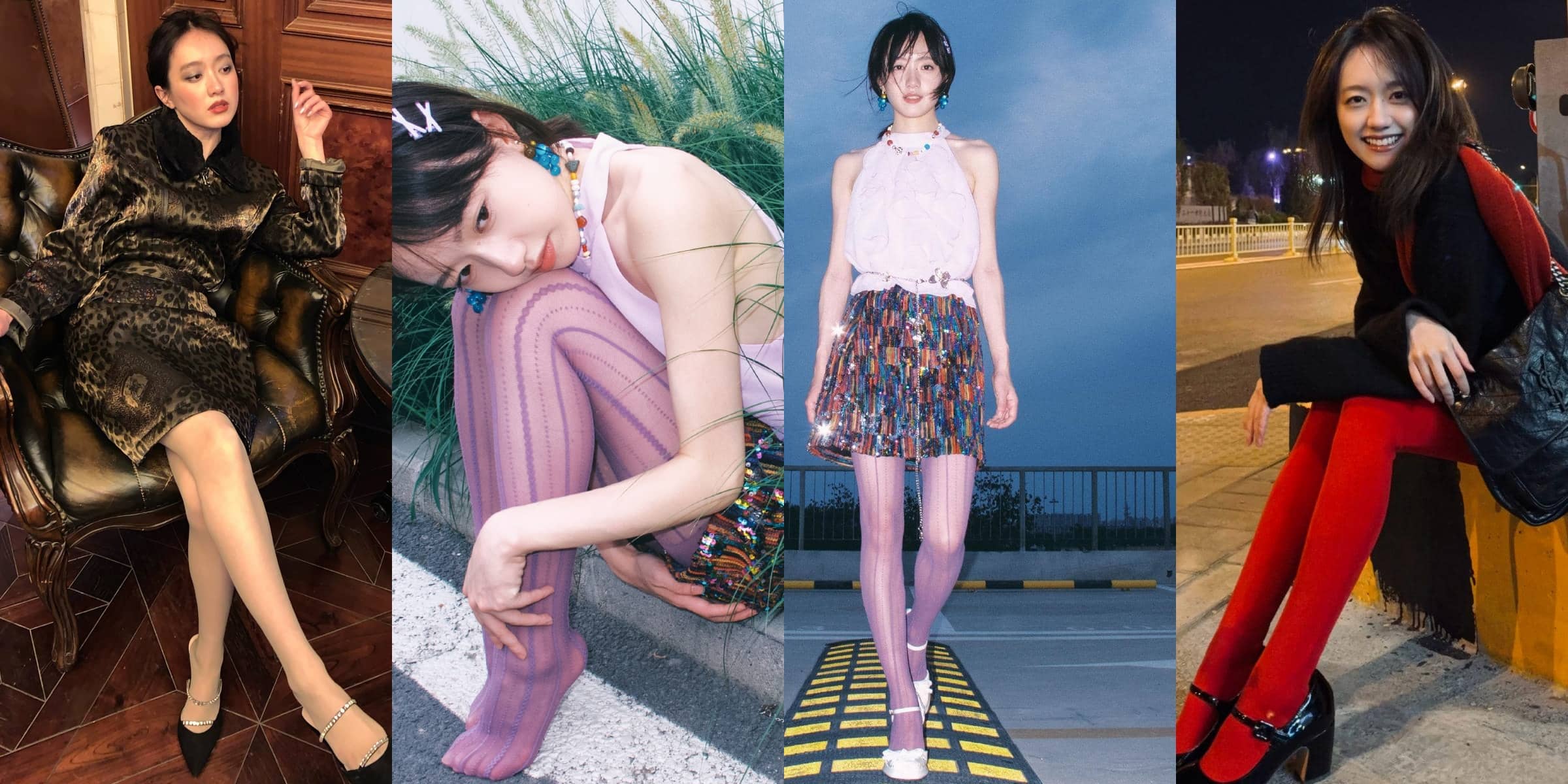 石杭鹭，青春感丝袜穿搭精选