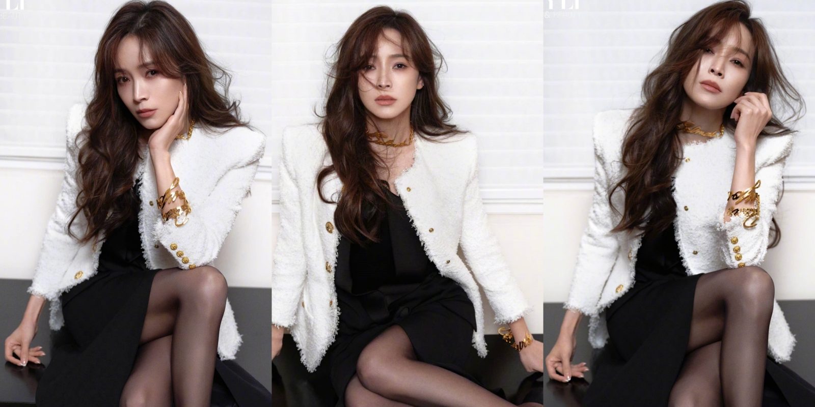 侯佩岑，好看的丝袜穿搭大片