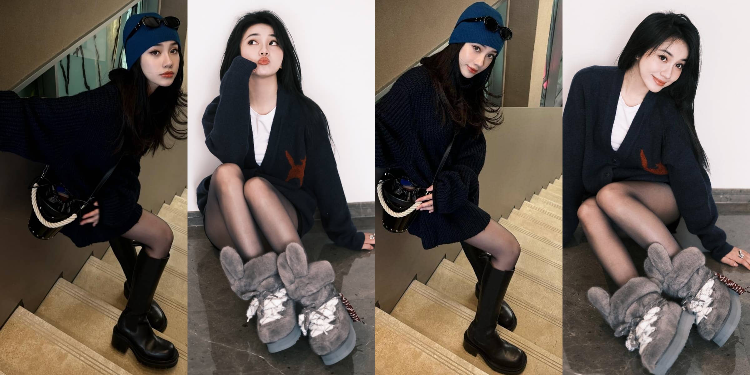 林博洋，一组好看的丝袜穿搭