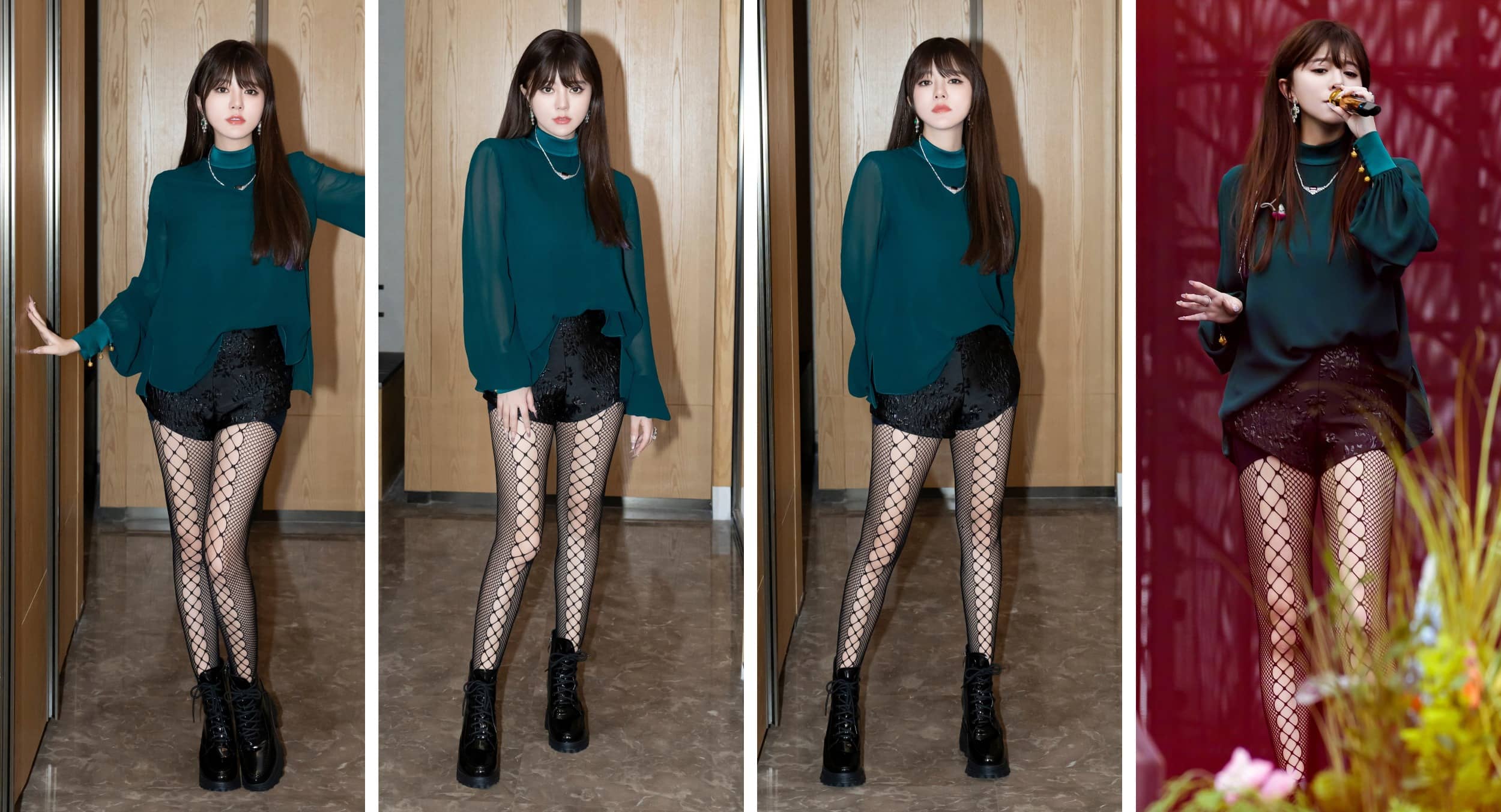 阿兰穿搭壁纸：丝袜妆造精选