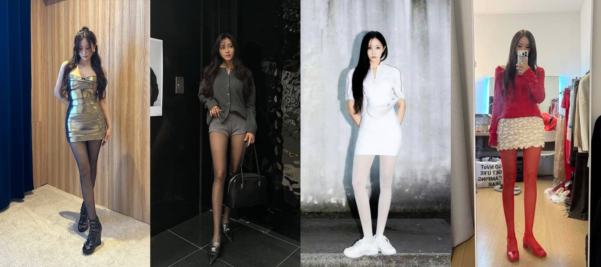 朴孝敏，丝袜妆造大长腿美图集