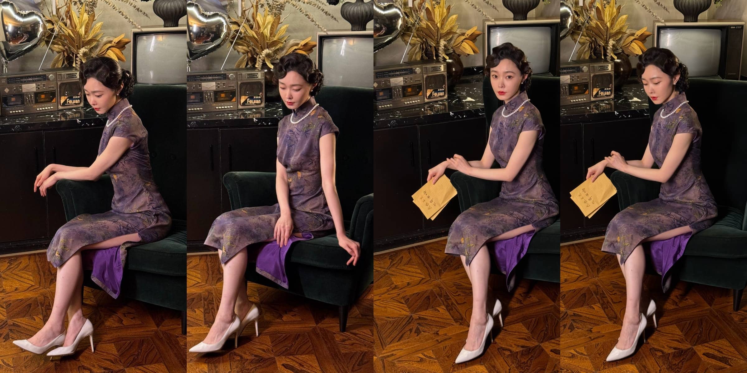 宋轶，旗袍穿搭，身材真好