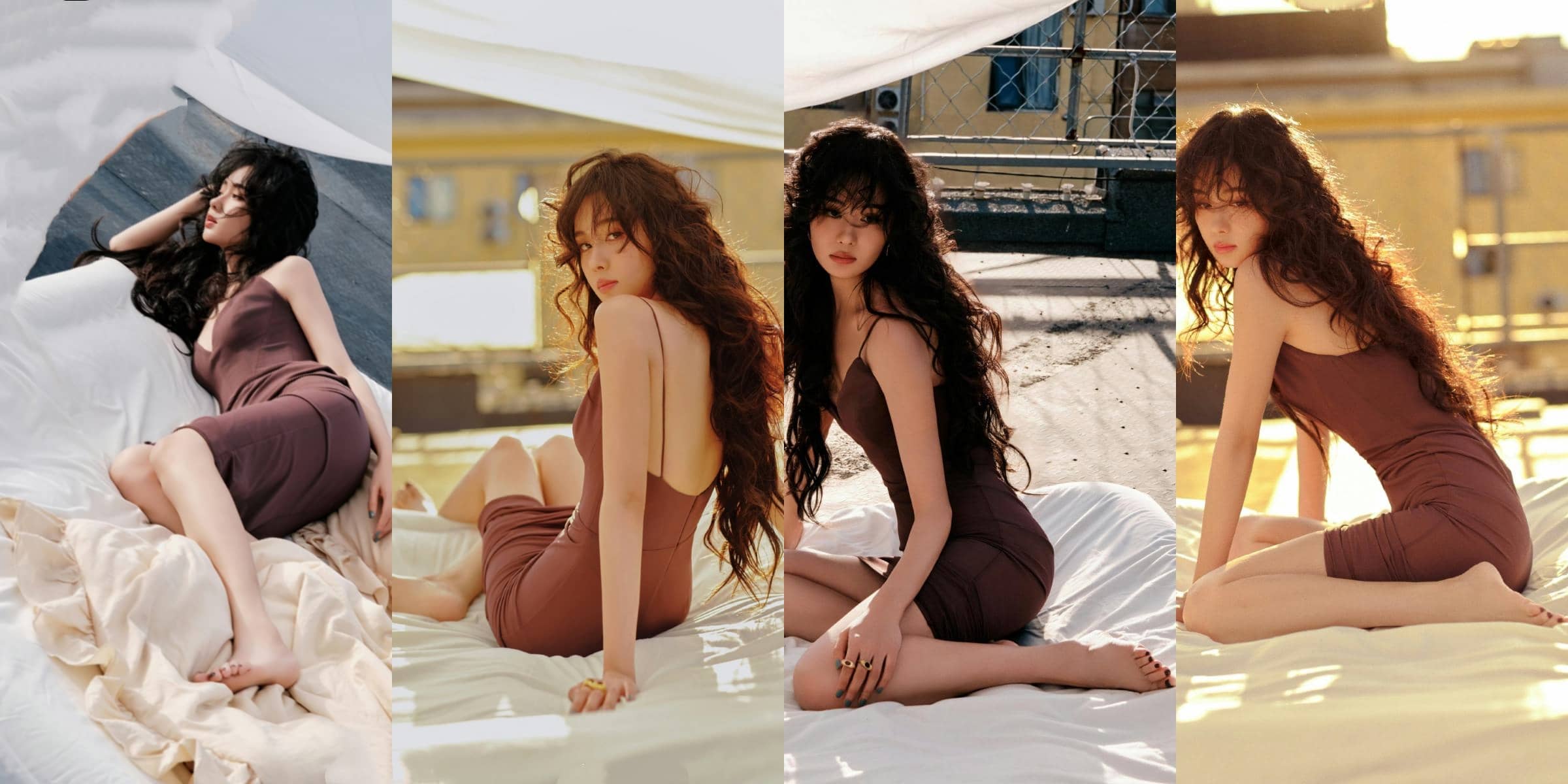 郑合惠子，好看的裙装光脚丫