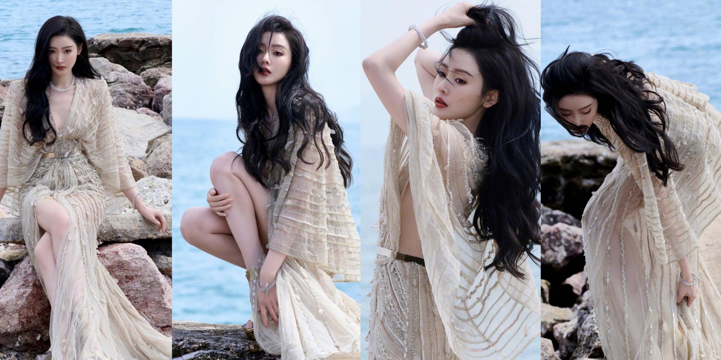 张天爱壁纸精选，蕾丝轻纱柔美浪漫