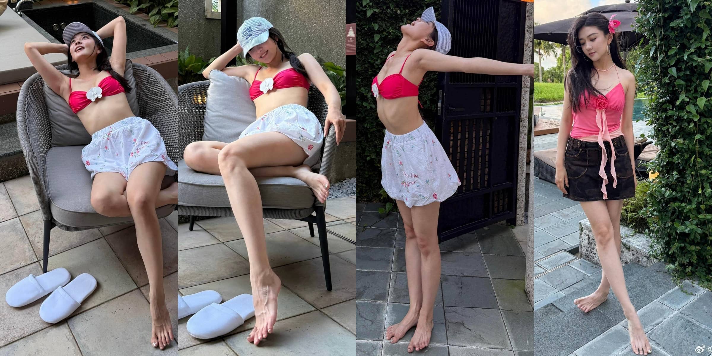 梁洁度假穿搭美图集