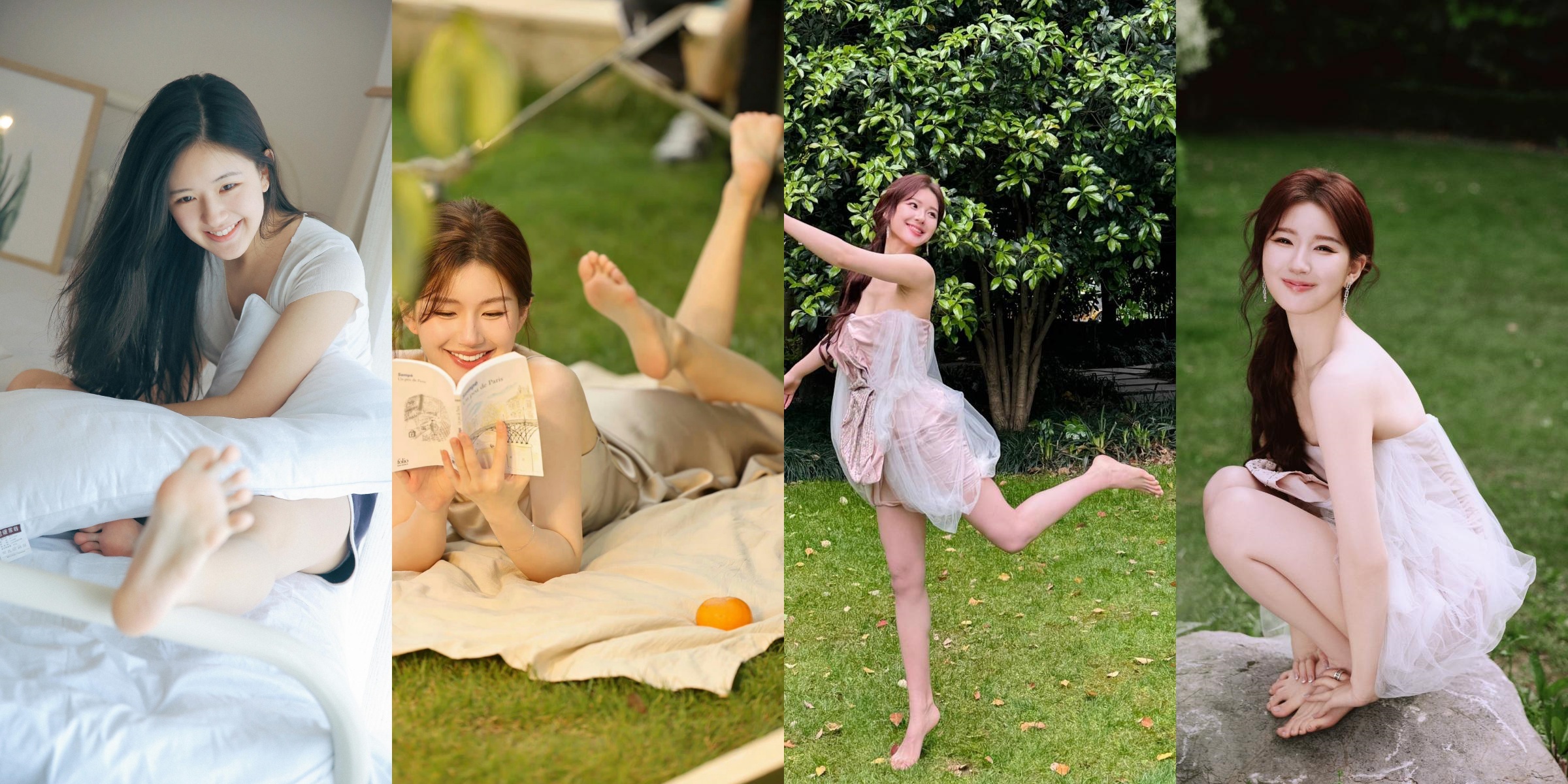 赵露思小脚丫翘得高高的