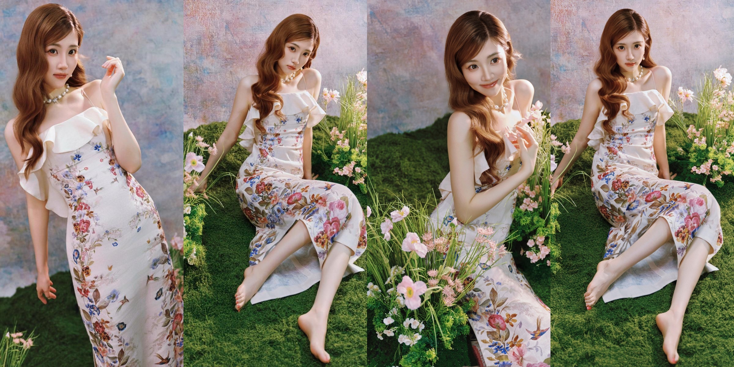 张纯烨光脚丫美腿，今日花仙子太美了