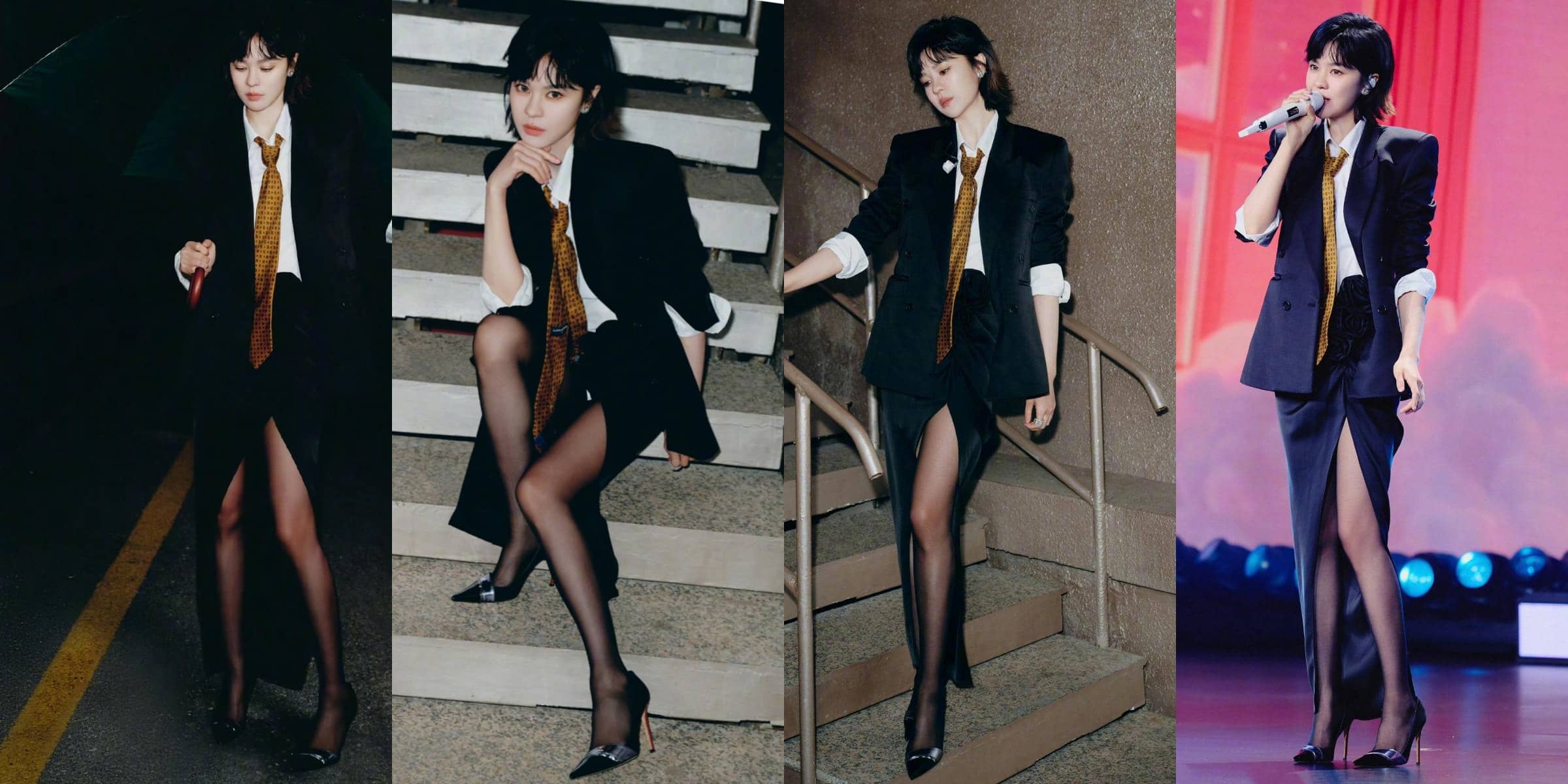 郁可唯西装丝袜大长腿