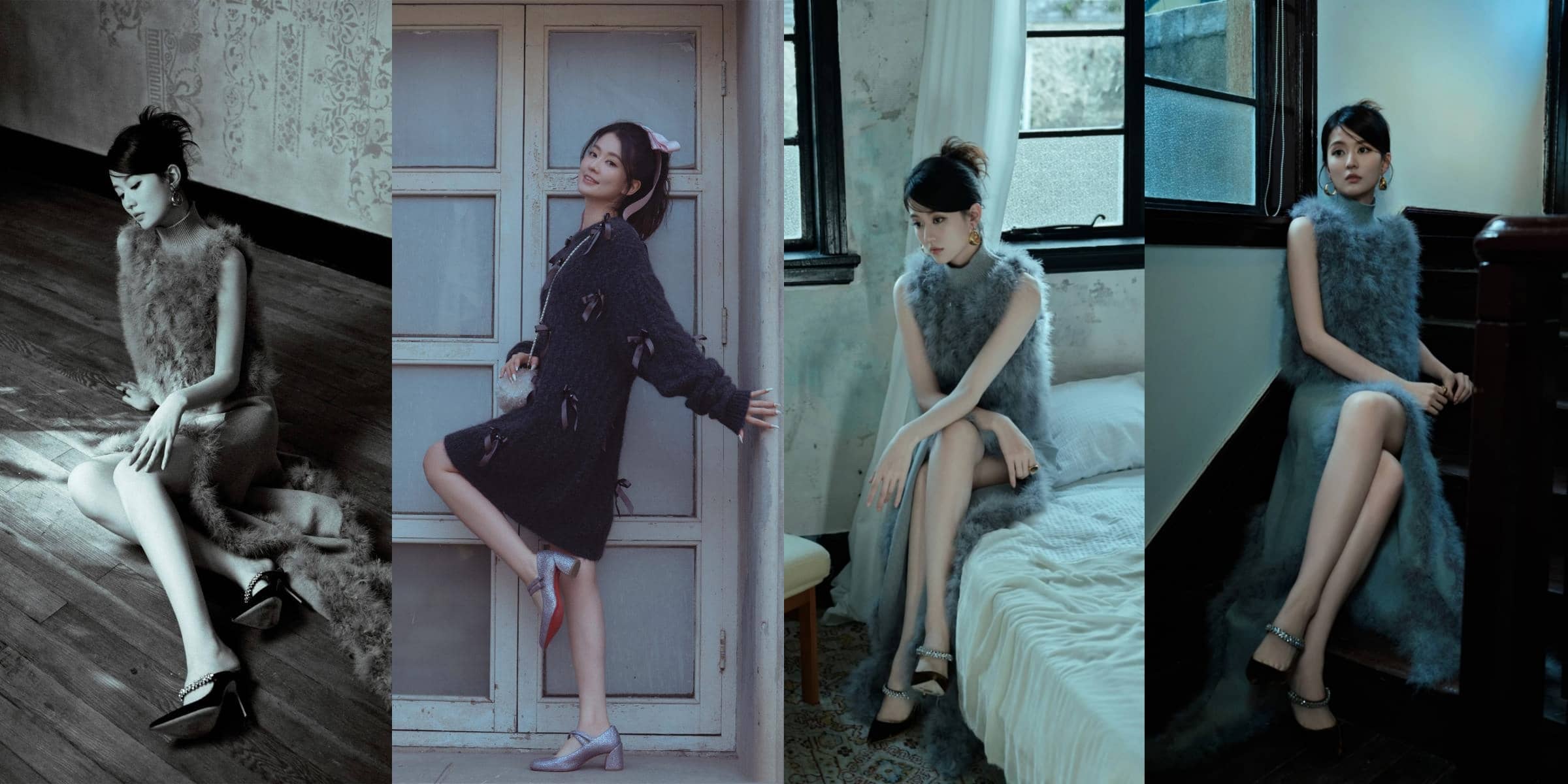 乔欣高跟大长腿，优雅优越的妆造大片