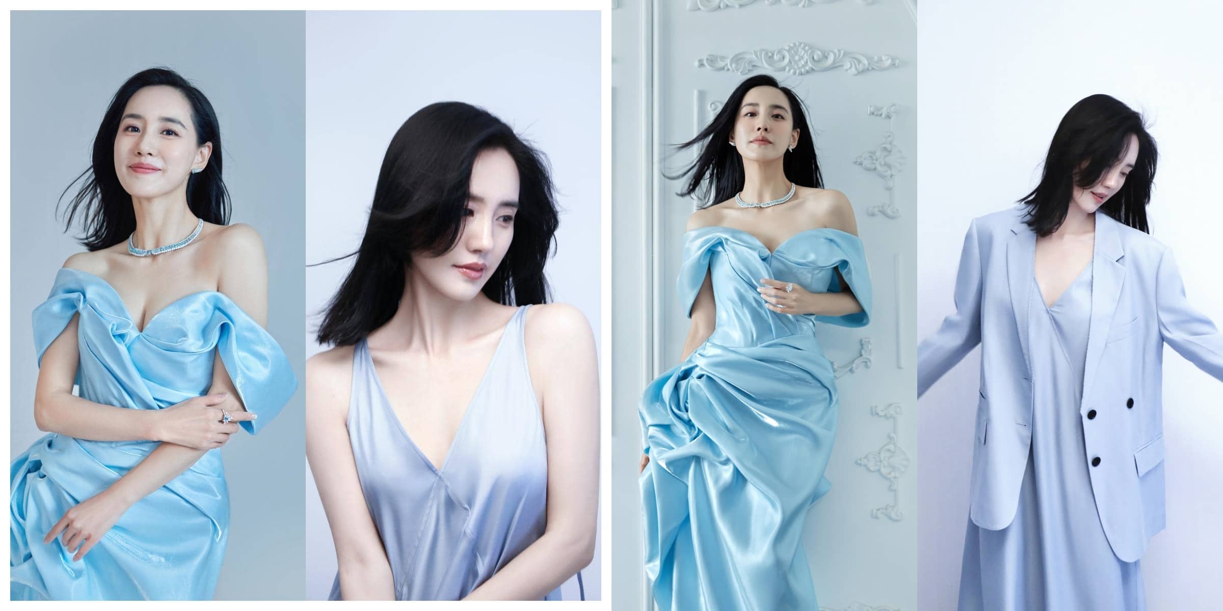 王智写真壁纸：一抹蓝，治愈柔美