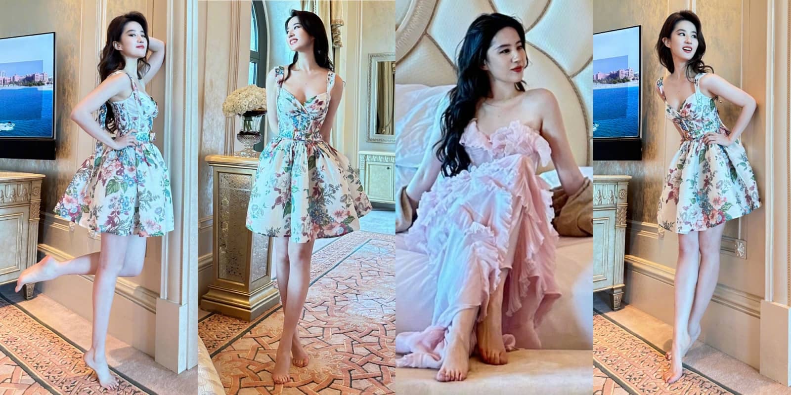 刘亦菲，光脚丫妆造型