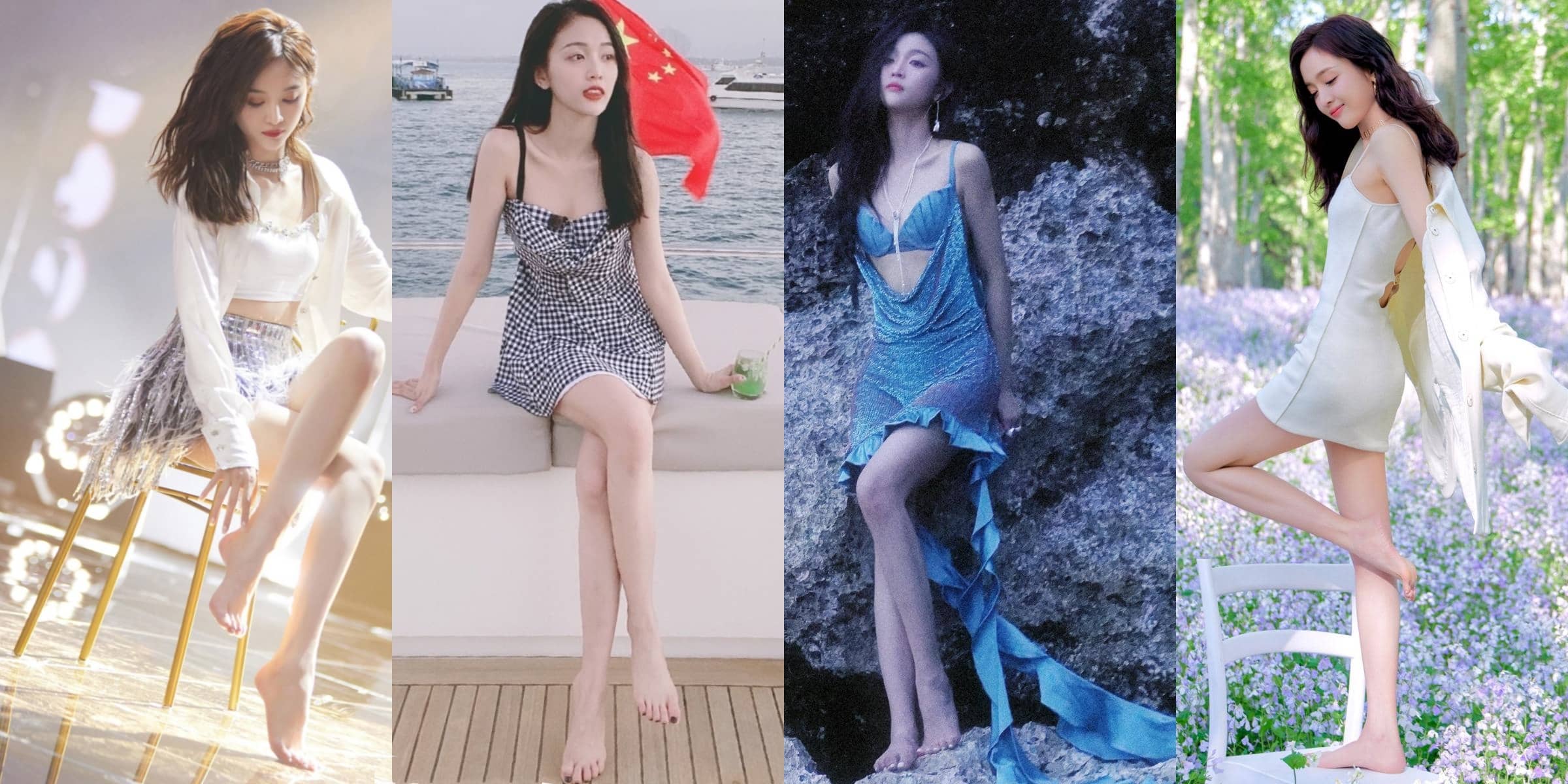吴宣仪｜光脚丫美腿美图集