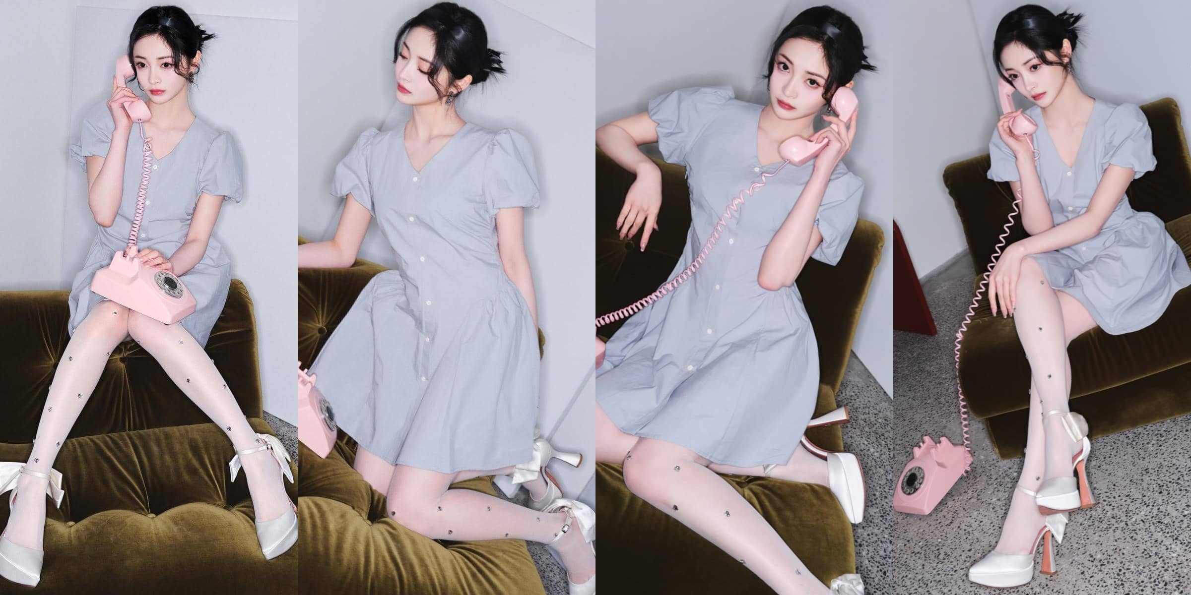 周洁琼壁纸：波点的穿搭时尚