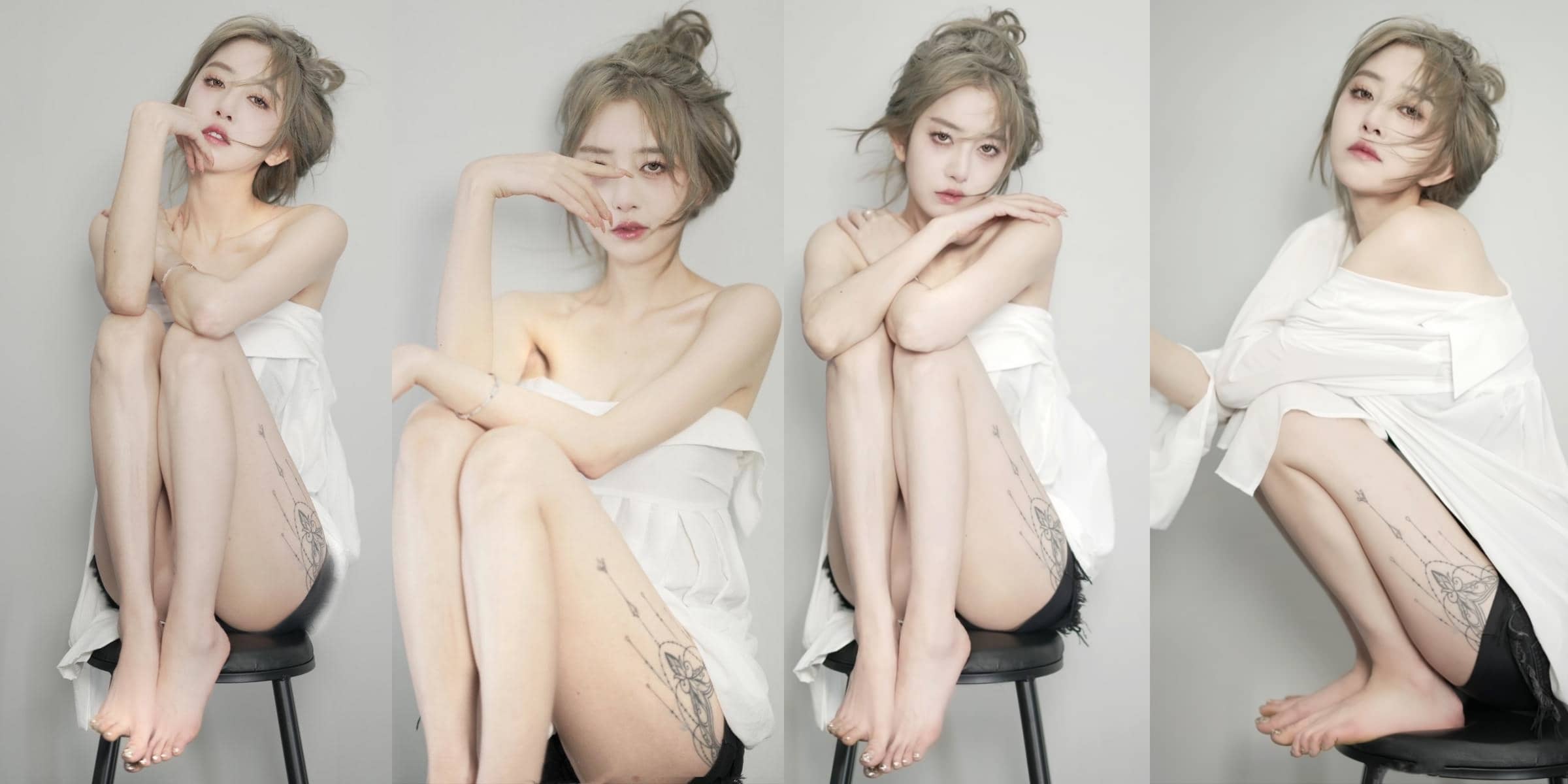 卓仕琳，白衬衣纯美风壁纸18宫格